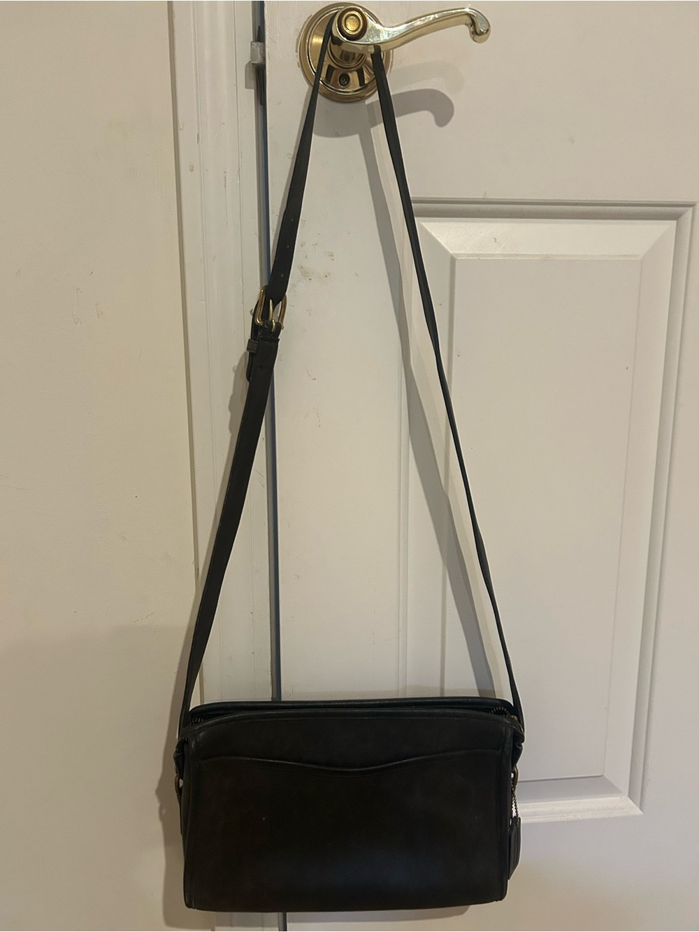 Coach Black Leather Messenger Crossbody